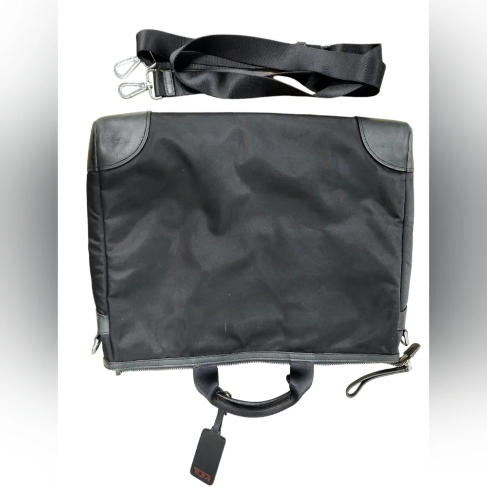 Tumi Black Nylon Crossbody Laptop Case